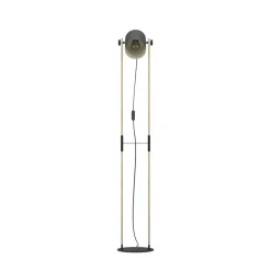 Eglo HORNWOOD Staande lampen staal zwart, crème / Hout bruin H: 1400 mm Best