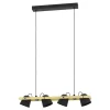 Eglo HORNWOOD-Z hanglamp staal, hout zwart, bruin H: 1100 mm New