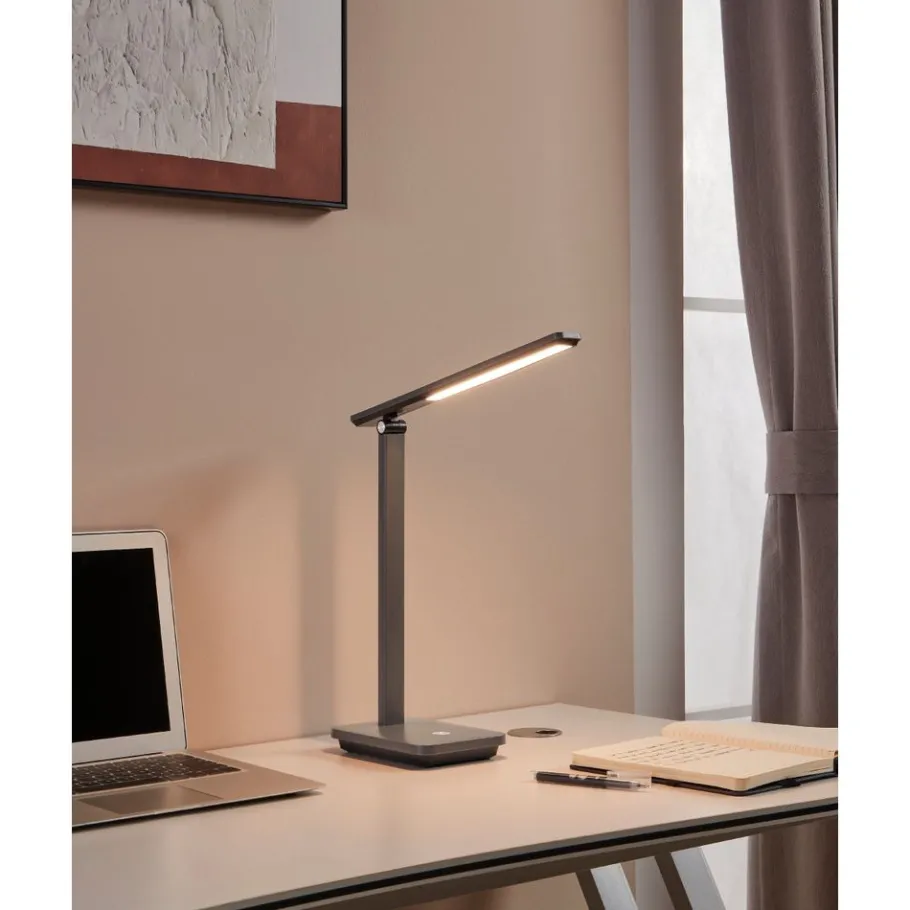 Eglo INIESTA Tafellampen Kunststof grey, black / Kunststof wit H: 350 mm Online