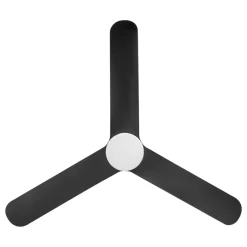 Eglo KAWANA Ventilator met licht ABS zwart-mat / acryl melkkleurig H: 255 mm | Ø 1320 mm Clearance