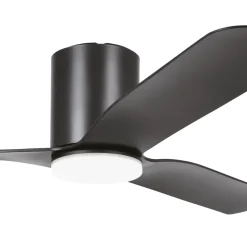 Eglo KAWANA Ventilator met licht ABS zwart-mat / acryl melkkleurig H: 255 mm | Ø 1320 mm Clearance