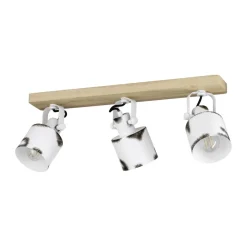 Eglo KILBURN spot Hout bruin / staal wit, bruin H: 170 mm New