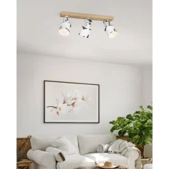 Eglo KILBURN spot Hout bruin / staal wit, bruin H: 170 mm New