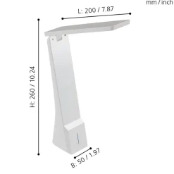 Eglo LA SECA Tafellampen Kunststof wit H: 260 mm Outlet