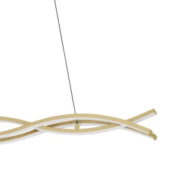 Eglo LASANA 4 hanglamp staal, aluminium lichtbruin / Kunststof wit H: 1200 mm Hot