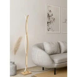 Eglo LASANA 4 Staande lampen staal, aluminium lichtbruin / Kunststof wit H: 1430 mm Best