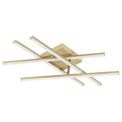 Eglo LASANA 4 Wand-/plafondlamp staal, aluminium lichtbruin / Kunststof wit H: 105 mm Online