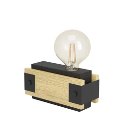 Eglo LAYHAM Tafellampen hout, staal bruin, zwart H: 100 mm New
