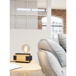 Eglo LAYHAM Tafellampen hout, staal bruin, zwart H: 100 mm New