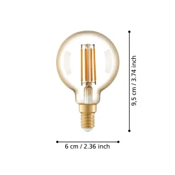 Eglo LEDE14 Lichtbron / Glas amber Ø 60 mm Best