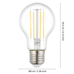 Eglo LEDE27 Lichtbron / Glas helder Ø 60 mm