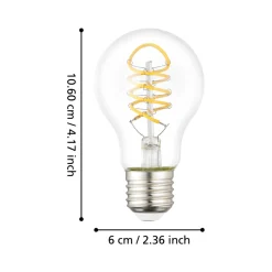 Eglo LEDE27 Lichtbron / Glas helder Ø 60 mm Outlet