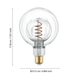 Eglo LEDE27 Lichtbron / Glas zwart-transparant, helder Ø 125 mm New