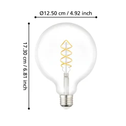 Eglo LEDE27 Lichtbron / Glas helder Ø 125 mm Outlet