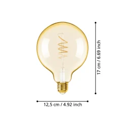 Eglo LEDE27 Lichtbron / Glas amber Ø 125 mm New