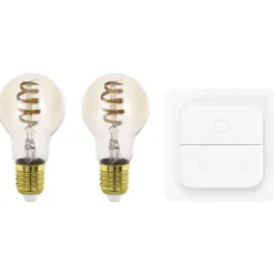 Eglo LEDE27 Lichtbron Kunststof wit / Glas amber Ø 60 mm Best