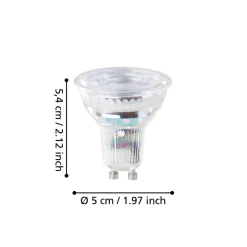 Eglo LEDGU10 Lichtbron / Glas helder Ø 50 mm Outlet