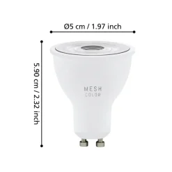 Eglo LEDGU10 Lichtbron / Kunststof opaal Ø 50 mm Clearance