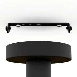 Eglo LEOMINSTER Wand-/plafondlamp staal zwart / Hout natuur H: 90 mm | Ø 450 mm Online