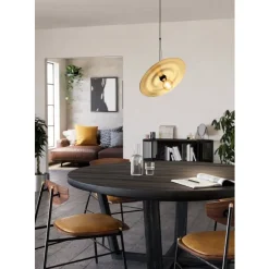 Eglo LINTMILL hanglamp staal zwart / staal geborsteld messing H: 1100 mm | Ø 400 mm Clearance