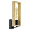 Eglo LITTLETON Wandlamp staal zwart / Hout bruin H: 330 mm Sale