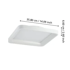 Eglo LORETELLO Wand-/plafondlamp kunststof, staal wit H: 75 mm Clearance