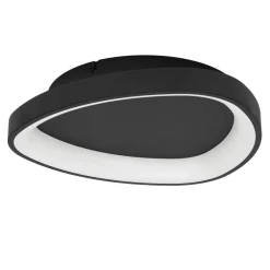 Eglo LORETELLO Wand-/plafondlamp kunststof, staal zwart H: 75 mm | Ø 350 mm Online