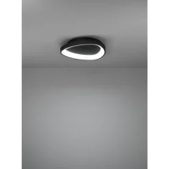 Eglo LORETELLO Wand-/plafondlamp kunststof, staal zwart H: 75 mm | Ø 350 mm Online