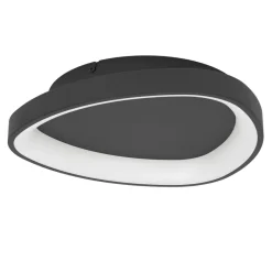 Eglo LORETELLO Wand-/plafondlamp kunststof, staal zwart H: 75 mm | Ø 350 mm Online