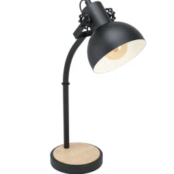 Eglo LUBENHAM Tafellampen staal, hout zwart, bruin H: 570 mm New