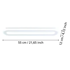 Eglo MACCHIONI Plafondarmaturen staal, kunststof wit / kunststof met kristaleffect wit H: 45 mm Outlet