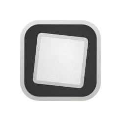 Eglo MACCHIONI Plafondarmaturen staal, kunststof zwart, wit / kunststof met kristaleffect wit H: 50 mm Outlet