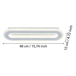 Eglo MACCHIONI Wandlamp staal, kunststof wit / kunststof met kristaleffect wit Discount