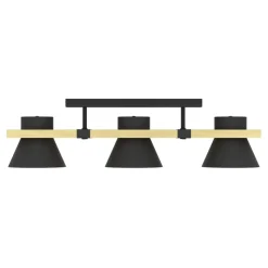 Eglo MACCLES Plafondarmaturen staal, hout zwart, bruin H: 205 mm Hot