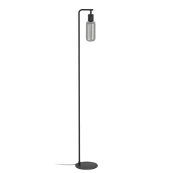 Eglo MAIONE Staande lampen staal zwart / glas gestoomd grijs H: 1510 mm Clearance