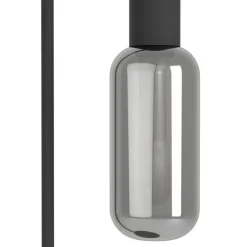 Eglo MAIONE Tafellampen staal zwart / glas gestoomd grijs H: 505 mm Discount