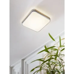 Eglo MANILVA 1 Plafondarmaturen staal chroom / Kunststof wit H: 70 mm Discount