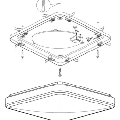 Eglo MANILVA 1 Wandlamp staal nikkel-mat / Kunststof wit H: 70 mm