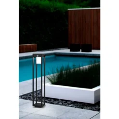 Eglo MARTANO Sokkelarmaturen aluminium zwart / Kunststof wit H: 800 mm