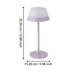 Eglo MEGGIANO Tafellampen Kunststof lila / Kunststof wit H: 320 mm | Ø 150 mm Online