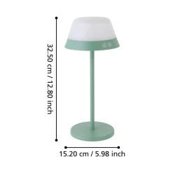 Eglo MEGGIANO Tafellampen Kunststof groen / Kunststof wit H: 320 mm | Ø 150 mm