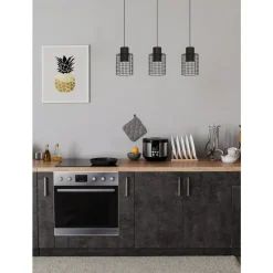 Eglo MILLIGAN hanglamp staal zwart, wit H: 1100 mm Clearance