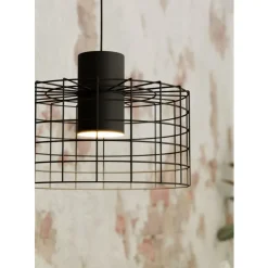 Eglo MILLIGAN hanglamp staal zwart, wit H: 1100 mm | Ø 380 mm