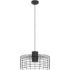 Eglo MILLIGAN hanglamp staal zwart, wit H: 1100 mm | Ø 480 mm