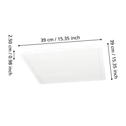 Eglo MINERARIO Plafondarmaturen Kunststof wit / Kunststof wit H: 30 mm Hot