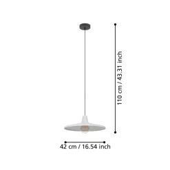Eglo MINIERE hanglamp staal zwart / staal grijs H: 1100 mm | Ø 420 mm New