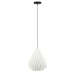 Eglo MINTING hanglamp staal zwart / papier wit H: 1100 mm | Ø 310 mm New