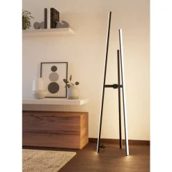 Eglo MONGOLANA Staande lampen aluminium, staal zwart / Kunststof wit H: 1510 mm Discount