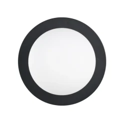 Eglo MOSIANO Wand-/plafondlamp staal zwart / glas opaal-mat wit H: 115 mm | Ø 110 mm Outlet