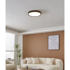 Eglo MUSURITA Plafondarmaturen kunststof, staal zwart / Kunststof wit H: 75 mm | Ø 440 mm Online